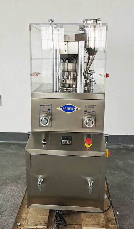 Compressa per compresse Macchina per la compressione di compresse con diametro massimo di 20 mm e velocità di rotazione della torretta di 0-36 giri/min
