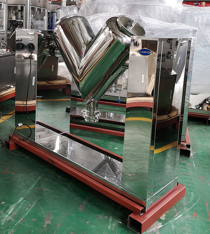Linee di produzione asciutte o bagnate della compressa del miscelatore della polvere di forma di v dei granelli